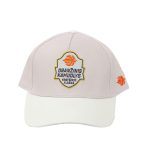 Kepurė "Oranžinis Kamuolys" su snapeliu smėlinė